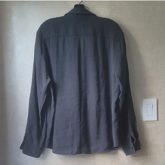 The Frankie Shop Charcoal Button-Up Blouse - Picture 8 of 10